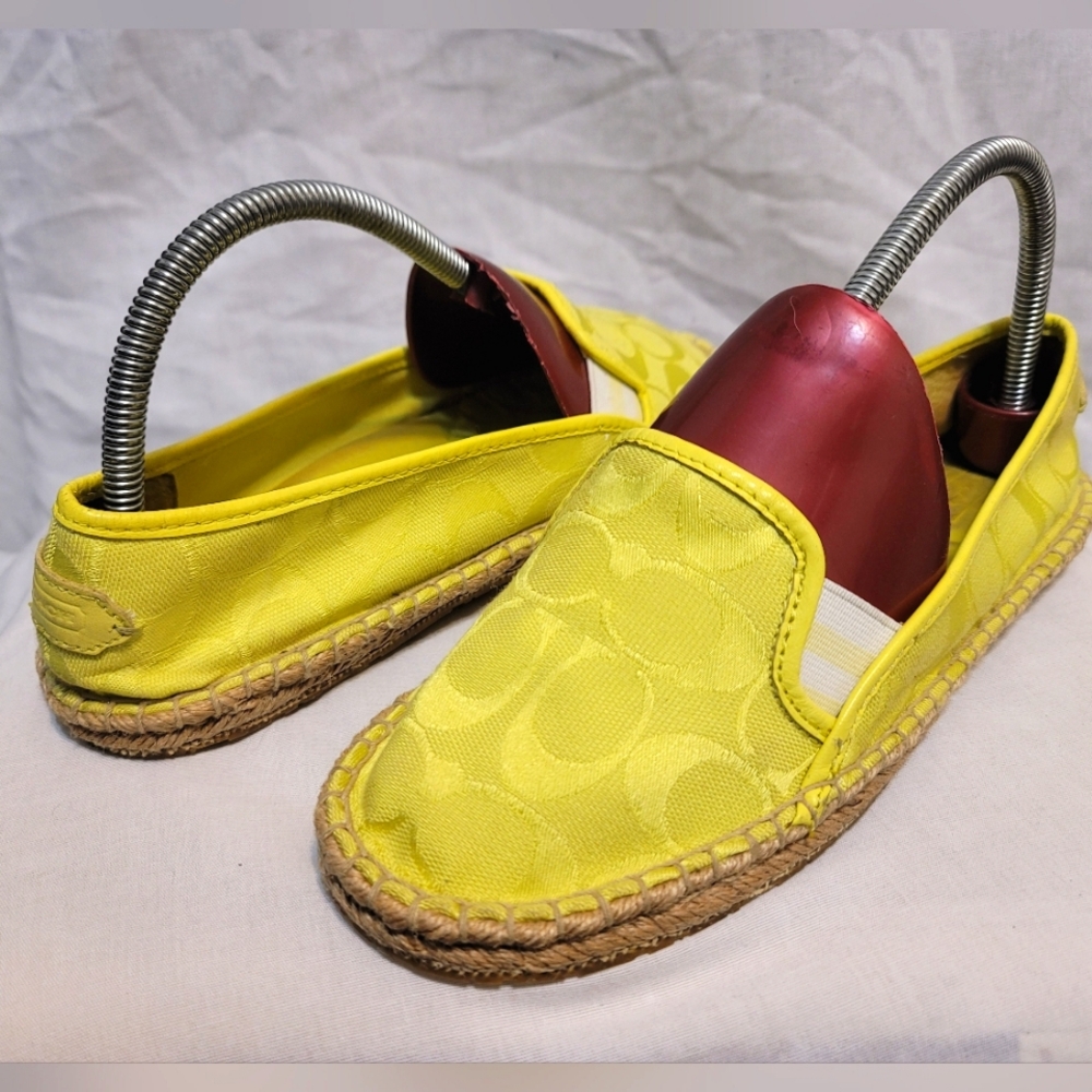 Coach Espadrilles Bright Womens Yellow Sz 8.5